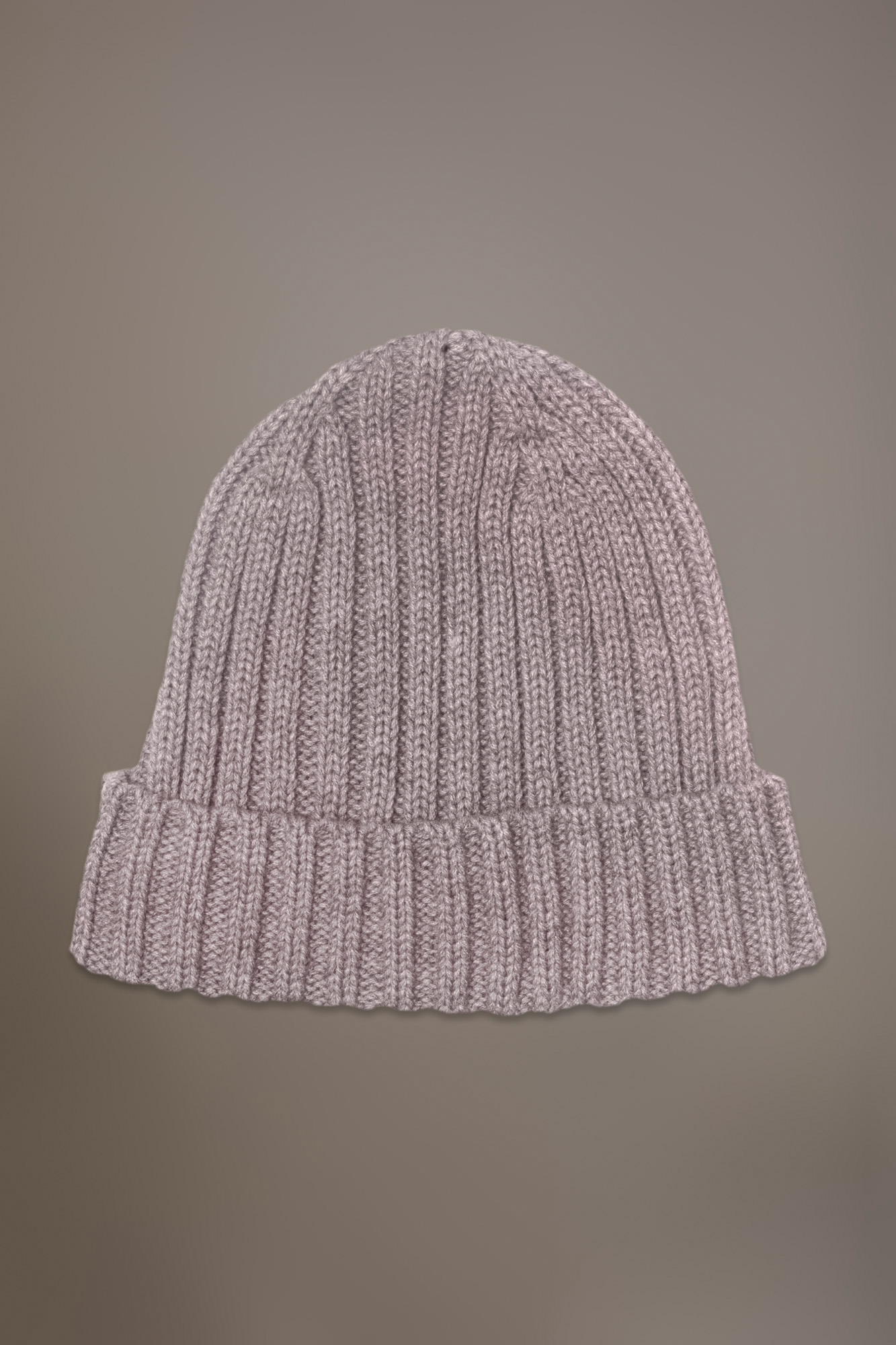 Ribbed knit wool blend beanie hat image number null