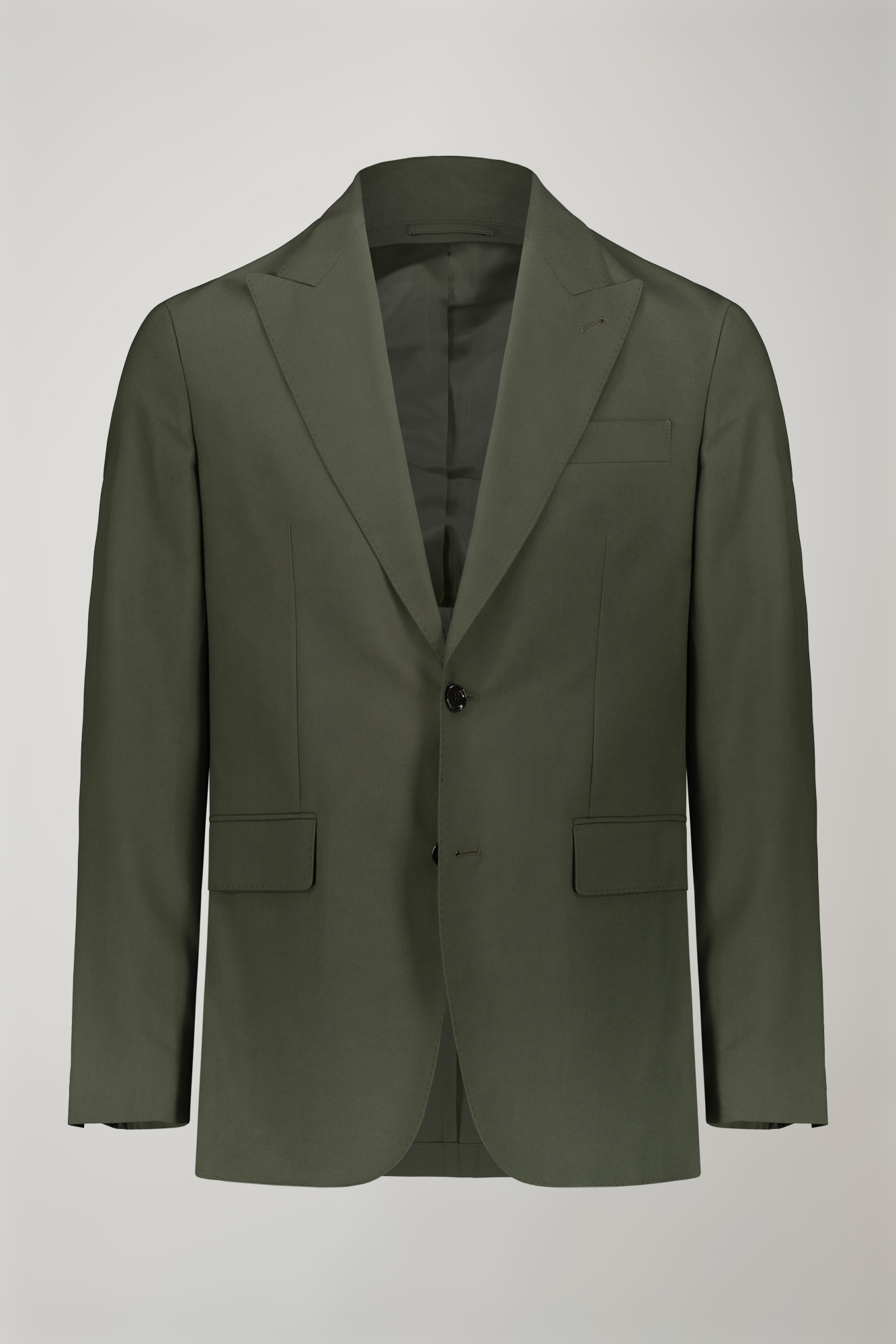 Men's single-breasted suit with peaked lapels regular fit fabric image number null