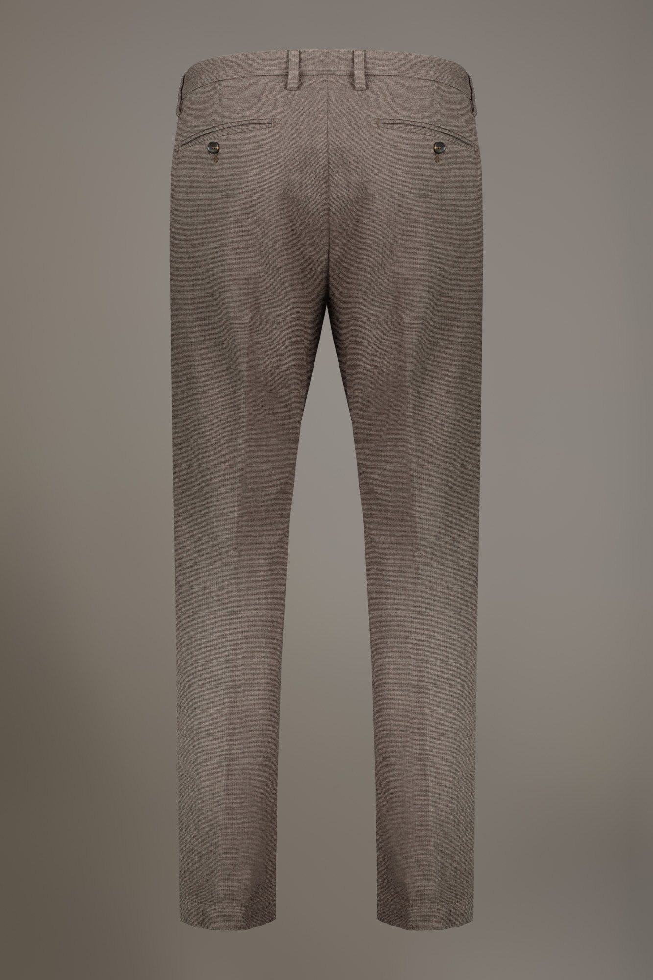 Pantalone chino regular fit tessuto tinto filo pied de poule image number null