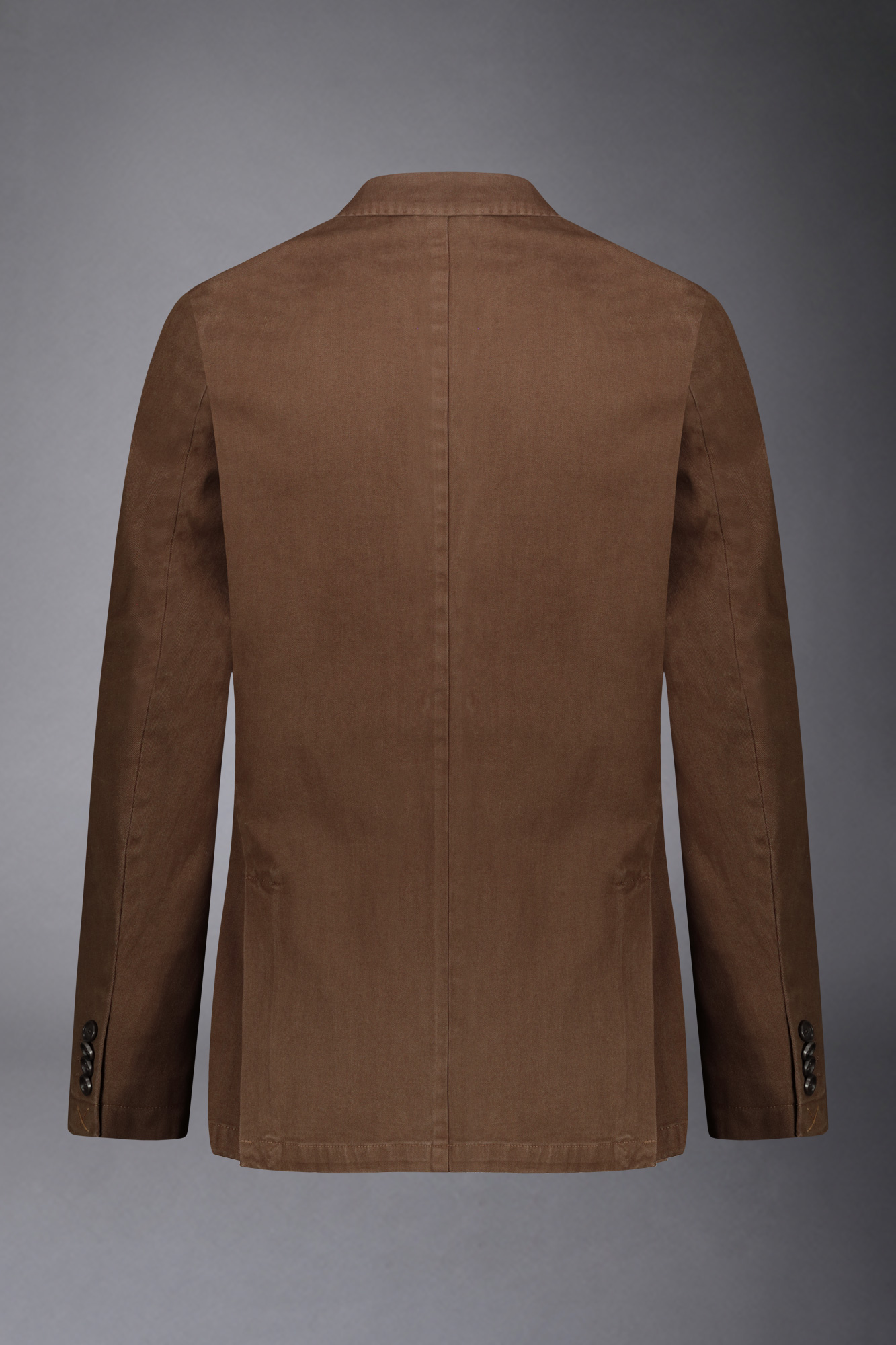 Men's single-breasted jacket with patch pocket harringbone design regular fit image number null