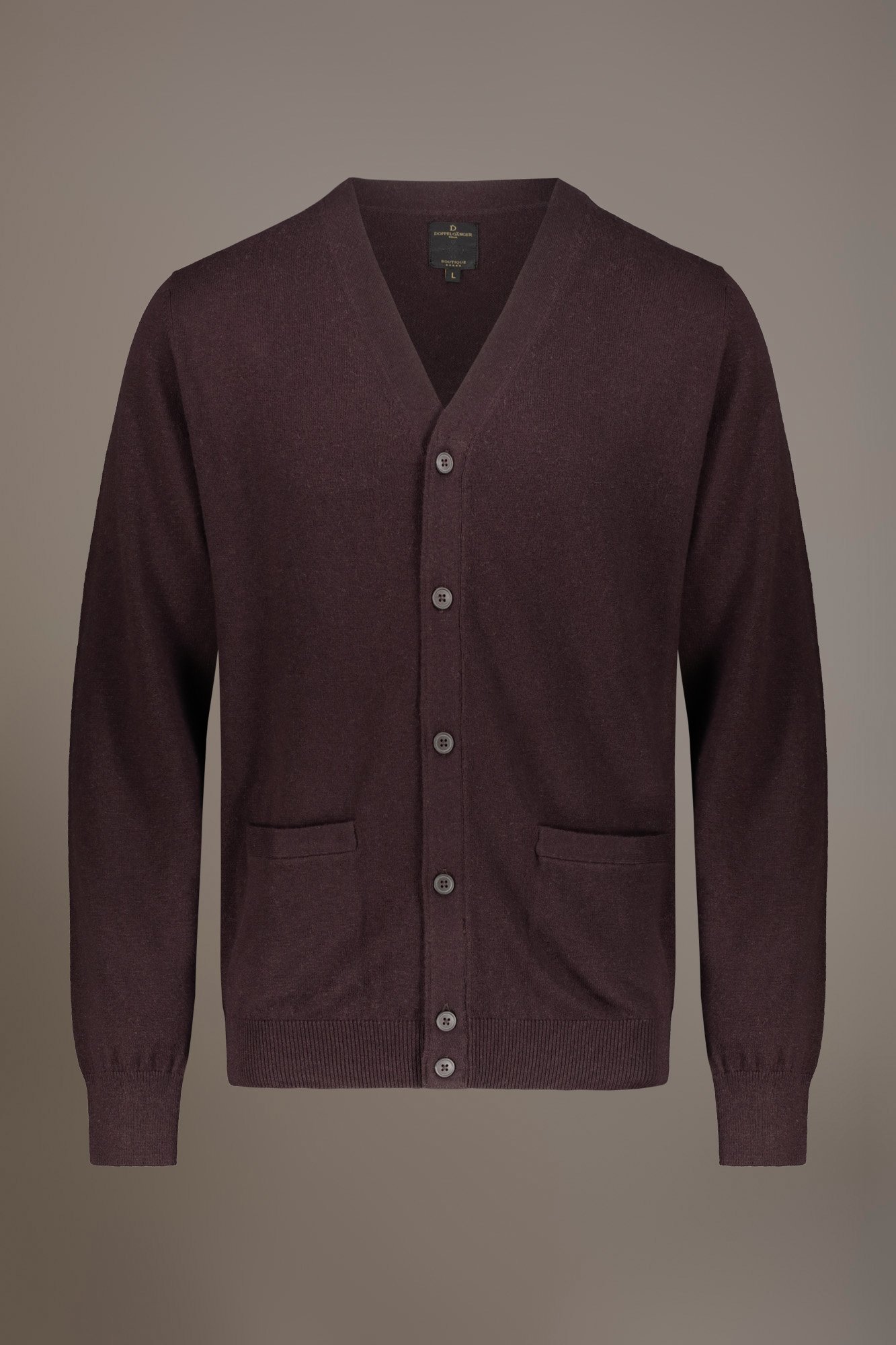 Cardigan scollo a V misto lana image number null