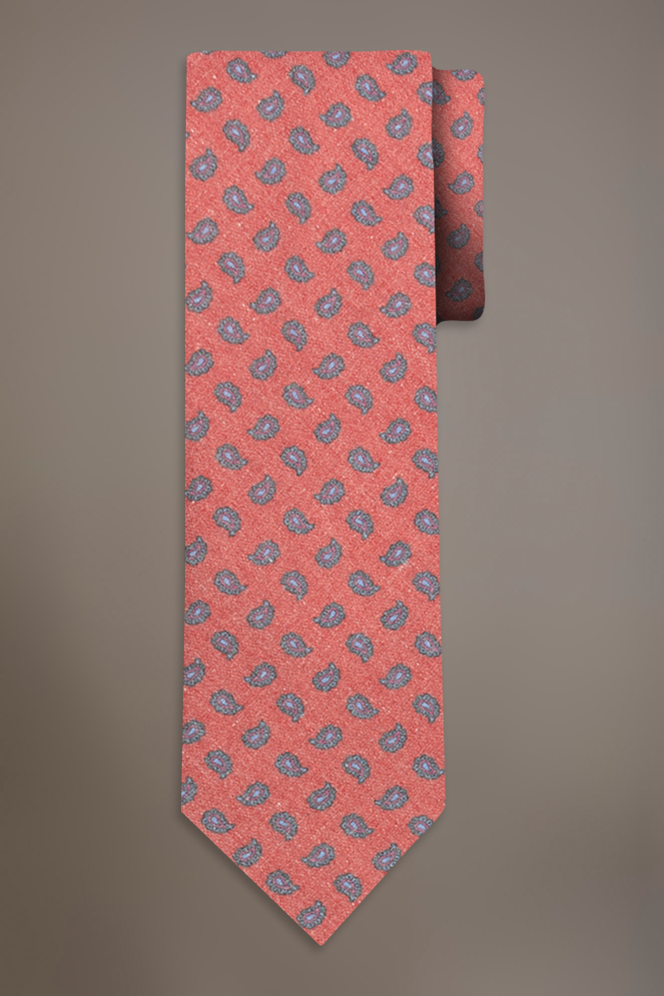 Cravatta misto lino fantasia image number null