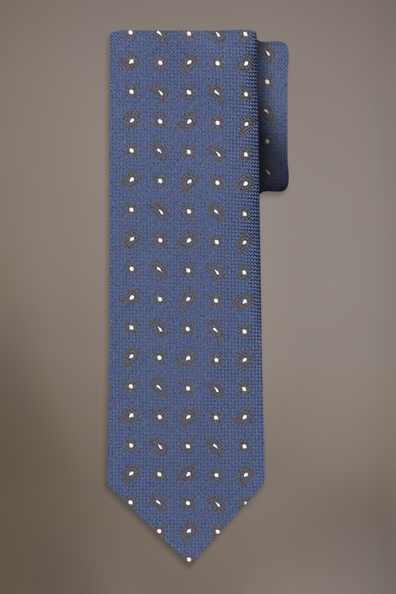 Cravatta misto bamboo fantasia cashmere
