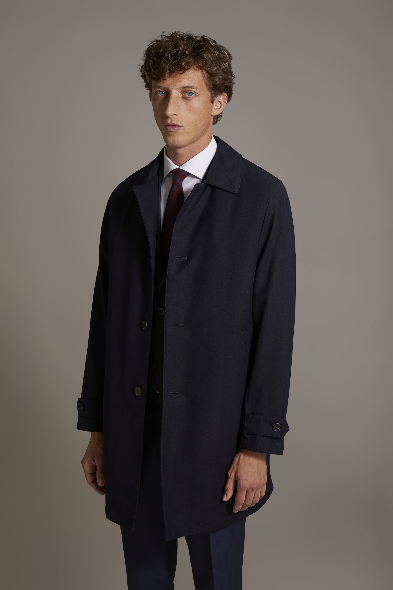 Cappotto imbottito tessuto spigato image number null