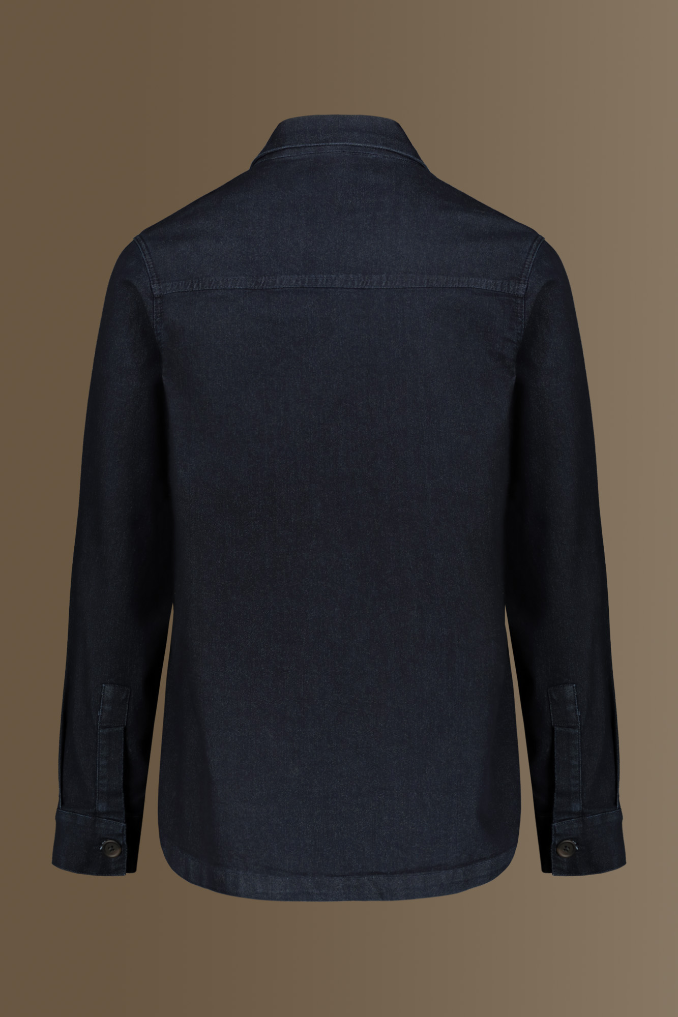 Overshirt uomo in denim stretch Made in Italy image number null
