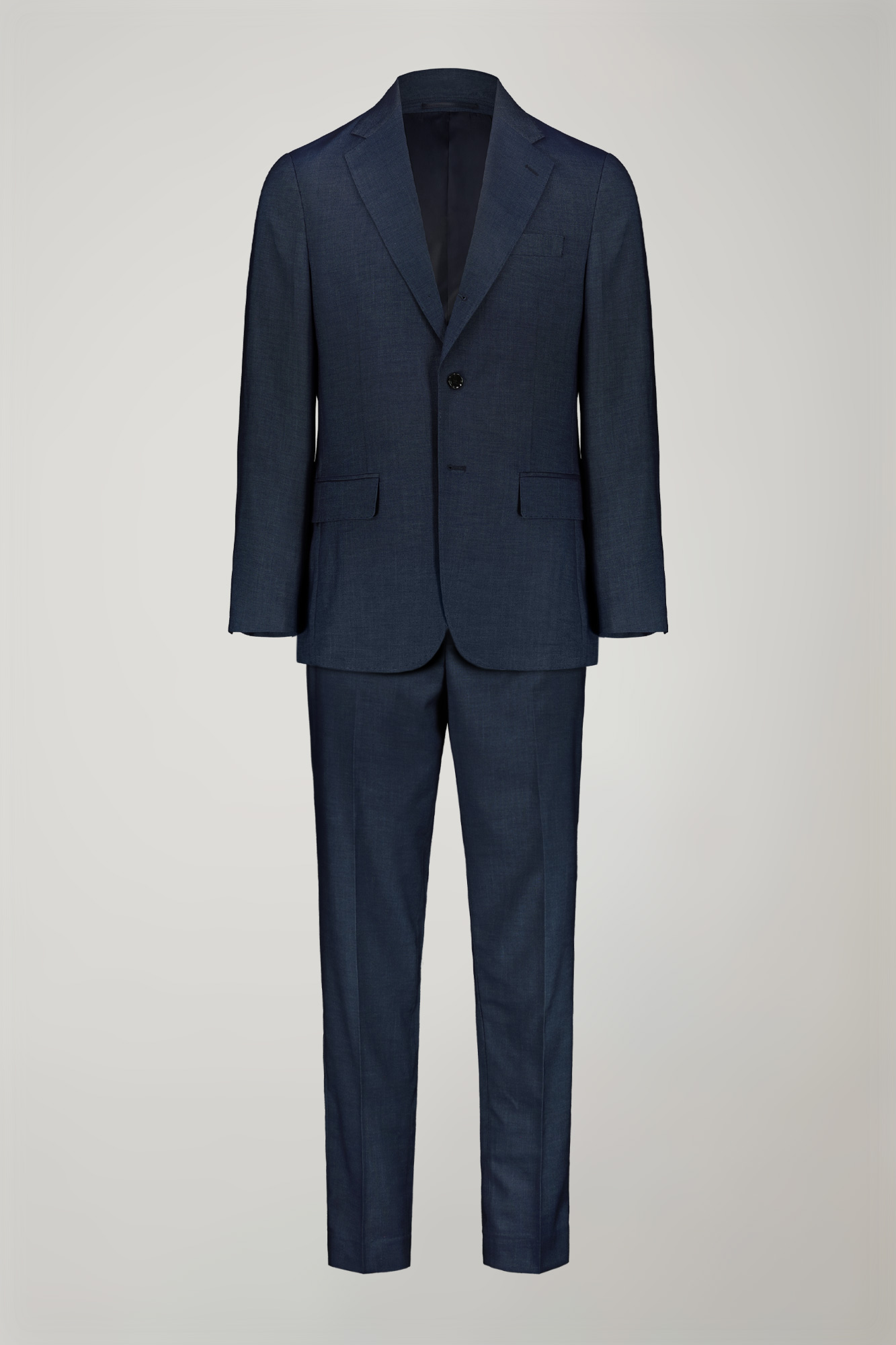 Men's single-breasted three-button regular fit suit image number null