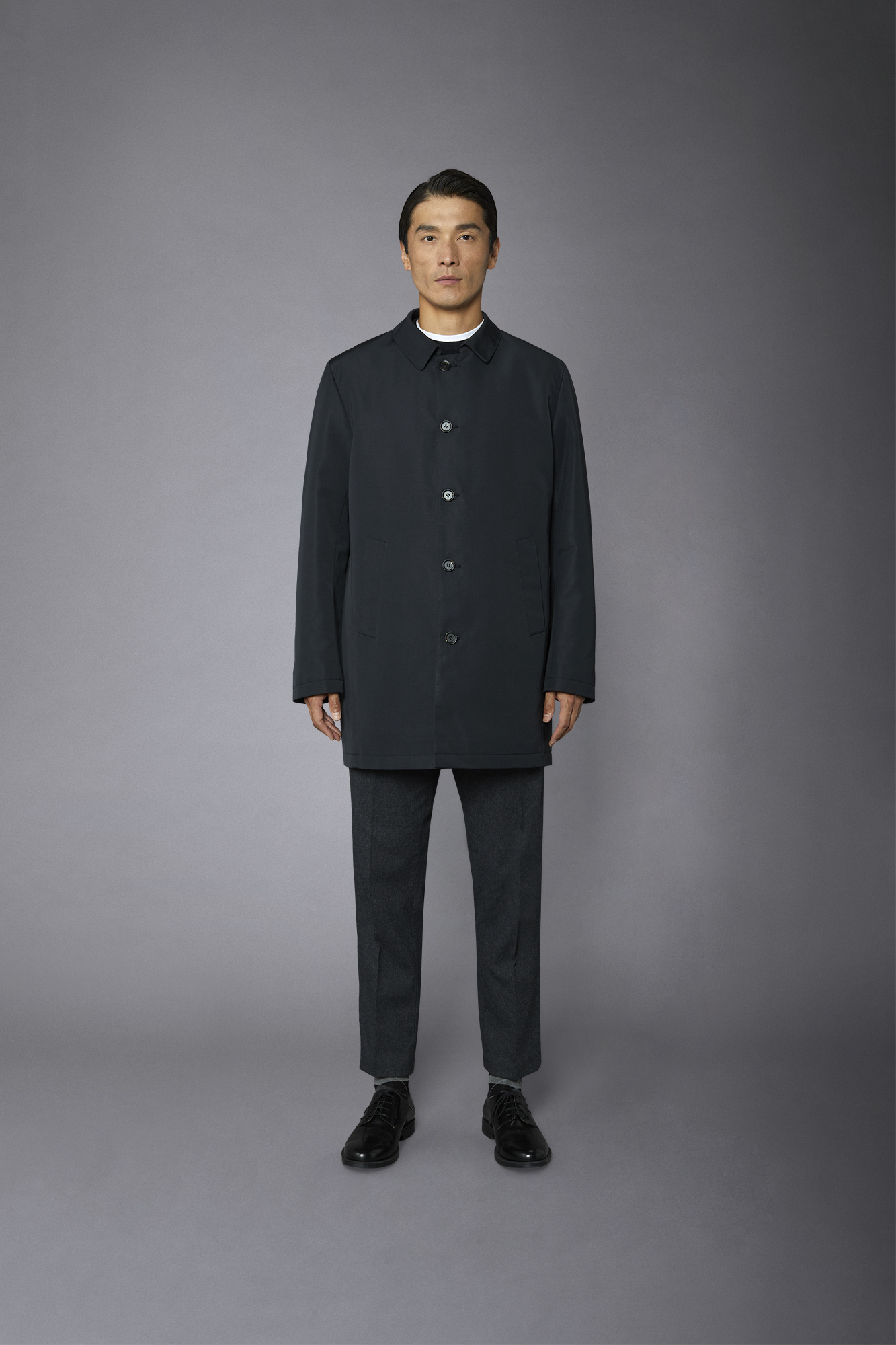 Men's reversible comfort fit technical fabric raincoat image number null