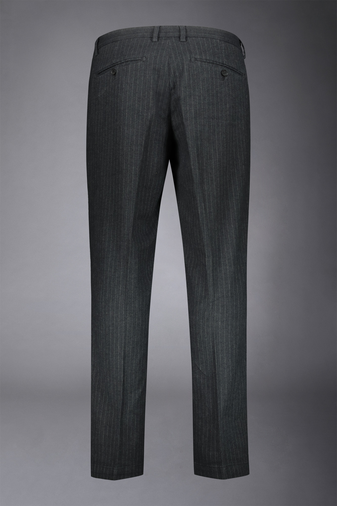 Pantalone chino uomo tessuto in cotone mano lana gessato comfort fit image number null