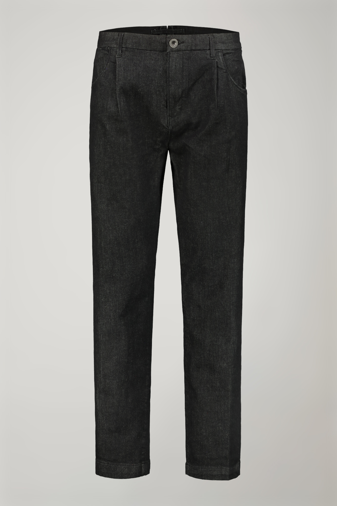 Men's trousers with small dart regular fit denim fabric image number null
