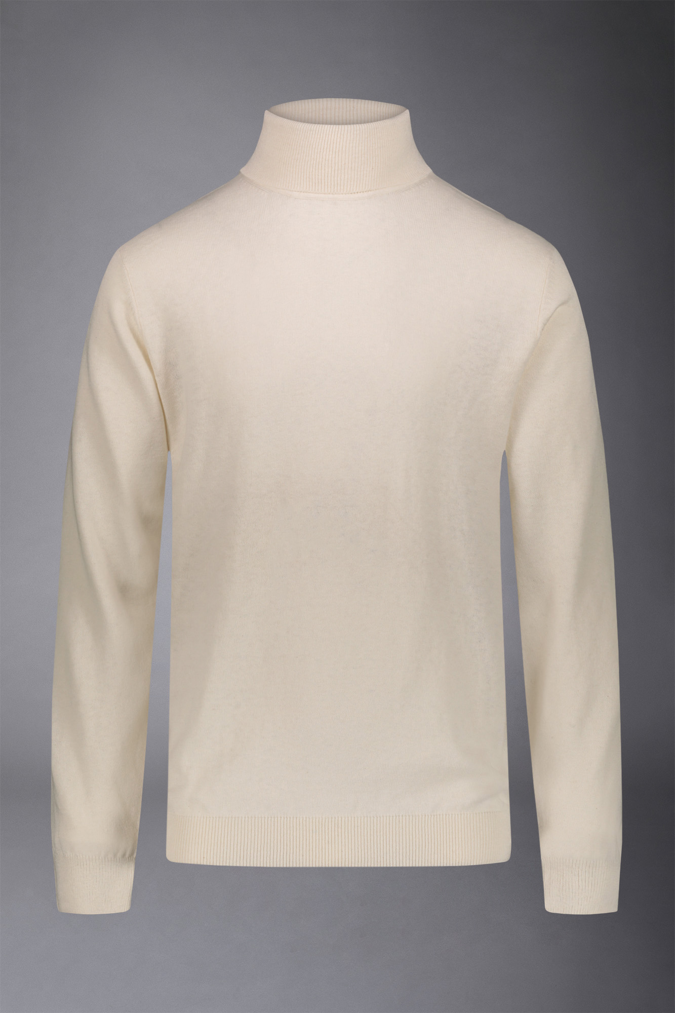 Men's wool and cotton turtleneck sweater image number null