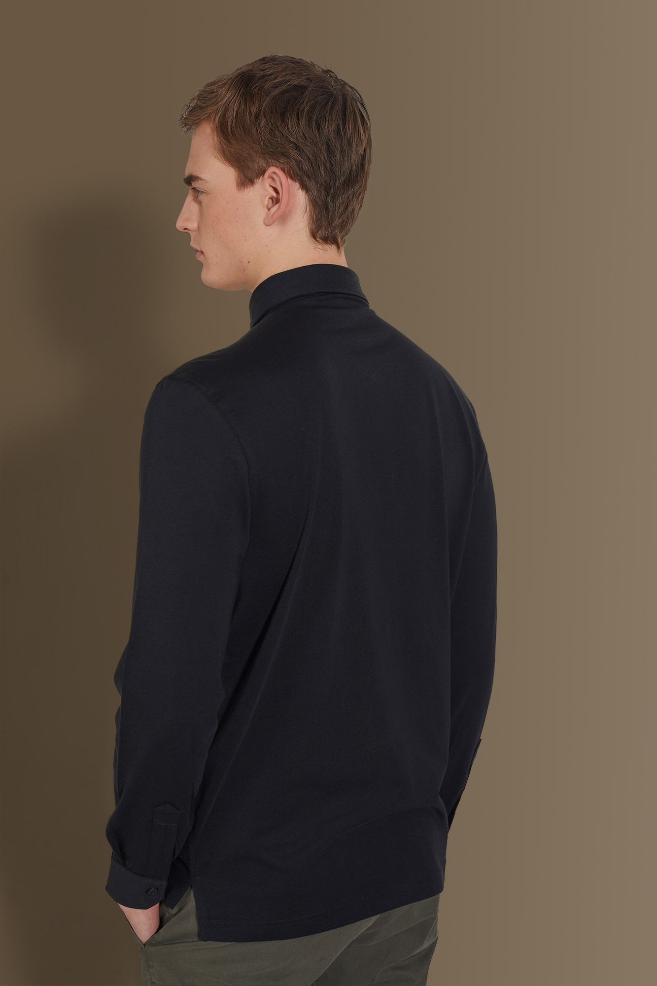 Polo manica lunga uomo 100% cotone supima image number null