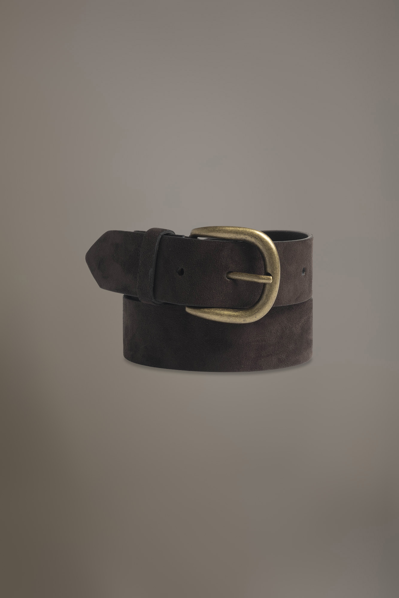 Cintura rivestita in pelle scamosciata made in Italy image number null