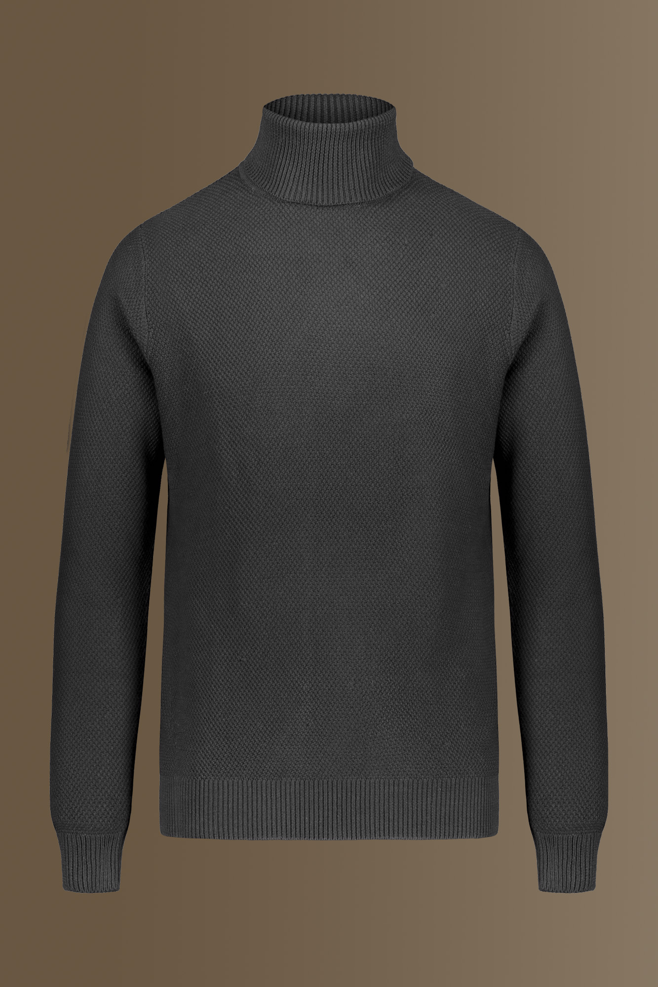 Turtle neck sweater, cotton blend image number null
