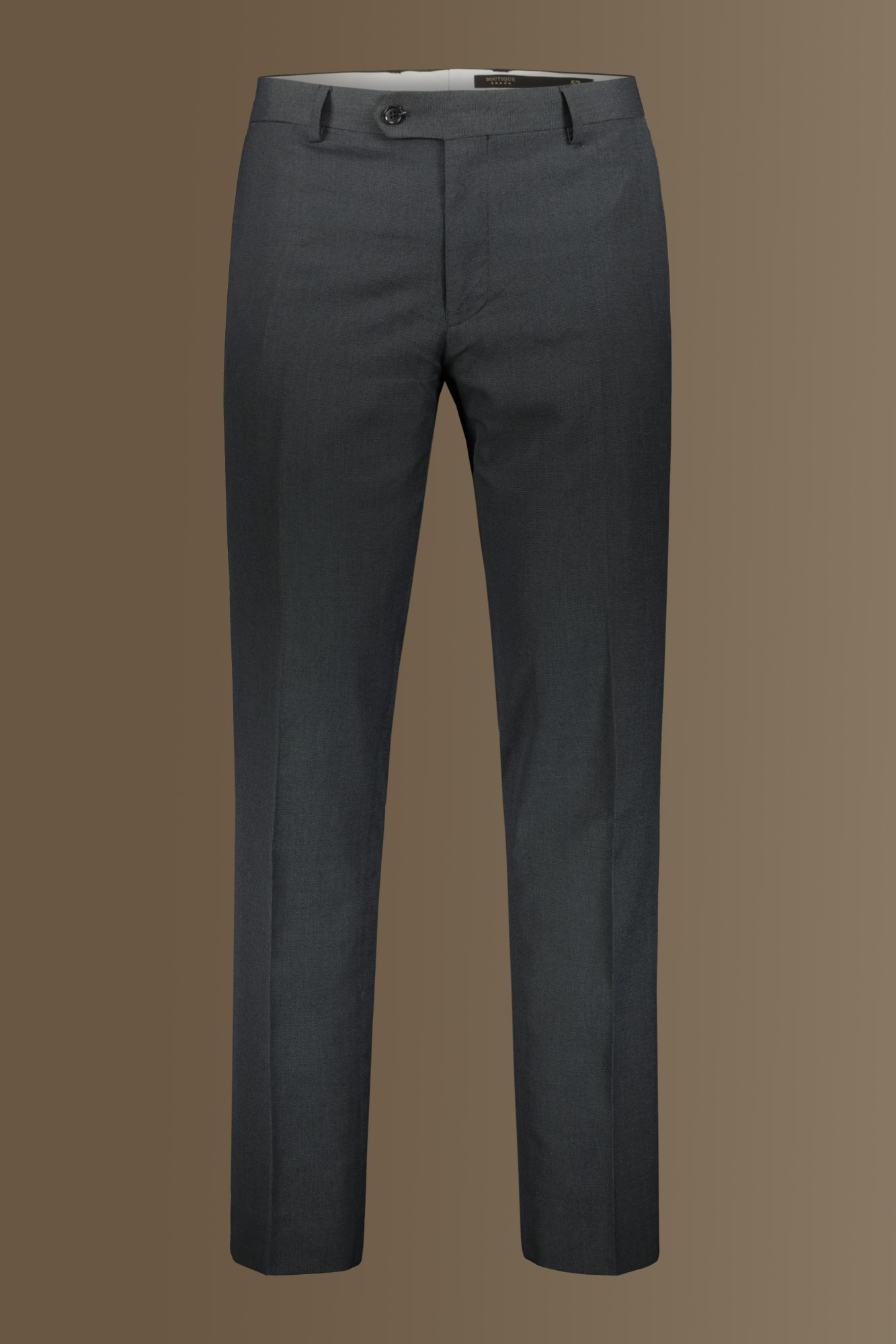 Abito monopetto con pantalone senza pinces tessuto microfantasia image number null