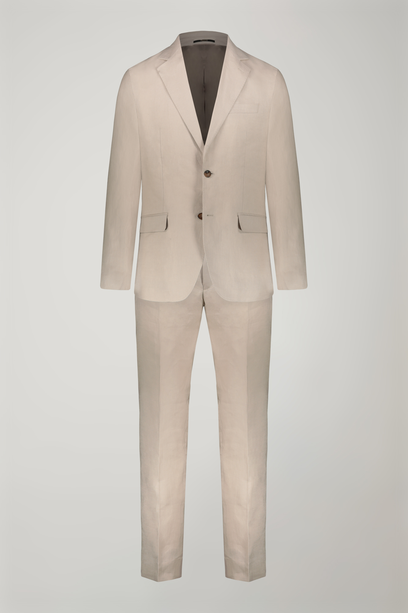Single-breasted suit 100% Linen regular fit solid color image number null
