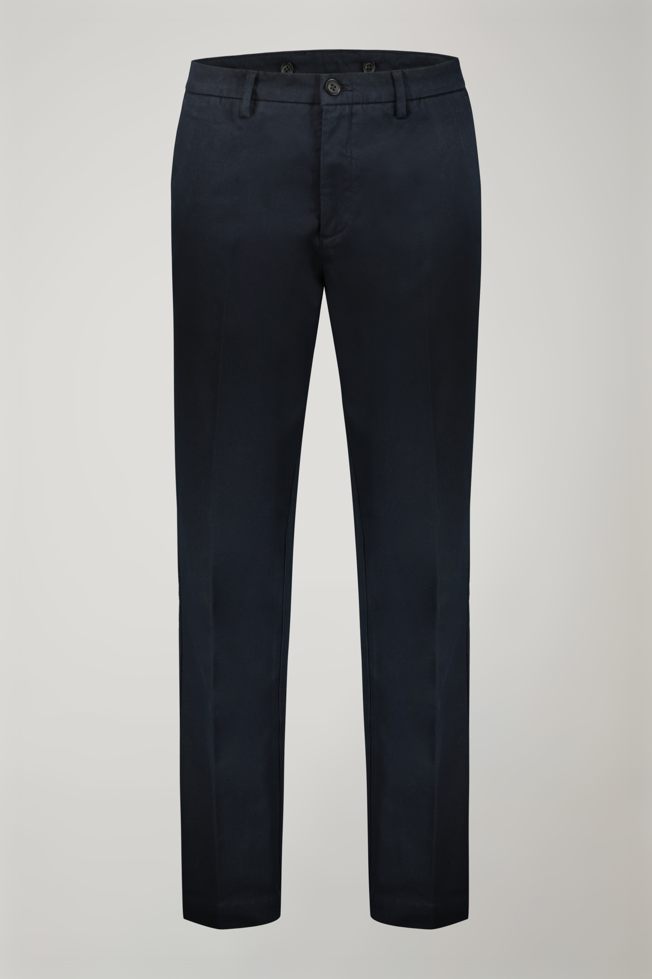 Pantaloni chino tinta unita in cotone stretch - Blu - Taglie forti