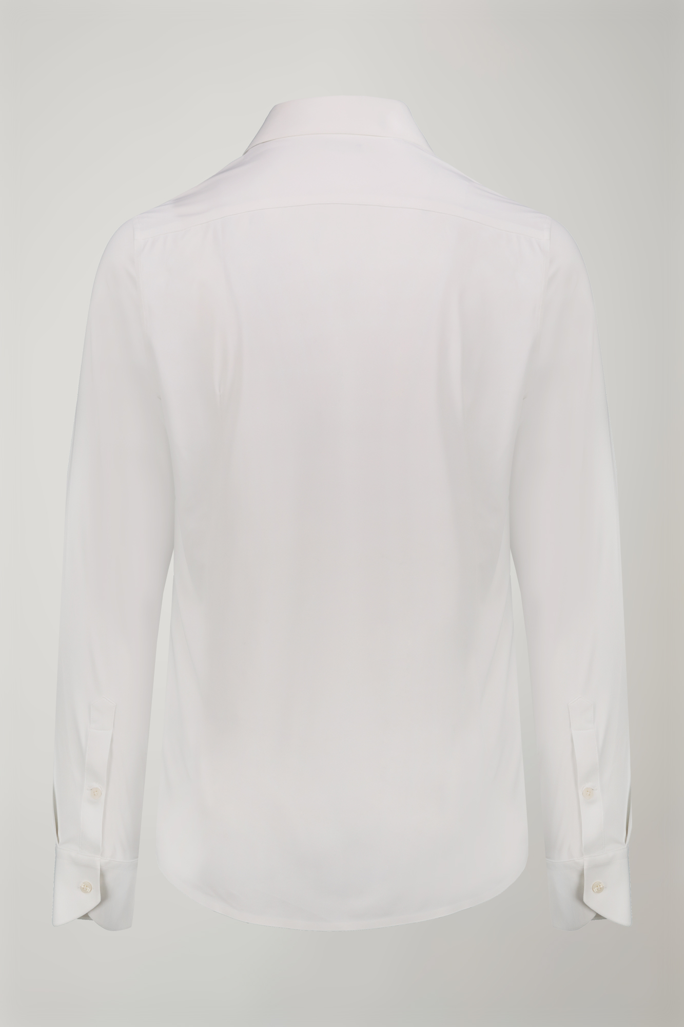 Hitzeversiegeltes, einfarbiges Herrenhemd mit klassischem Kragen aus Nylongewebe in normaler Passform image number null