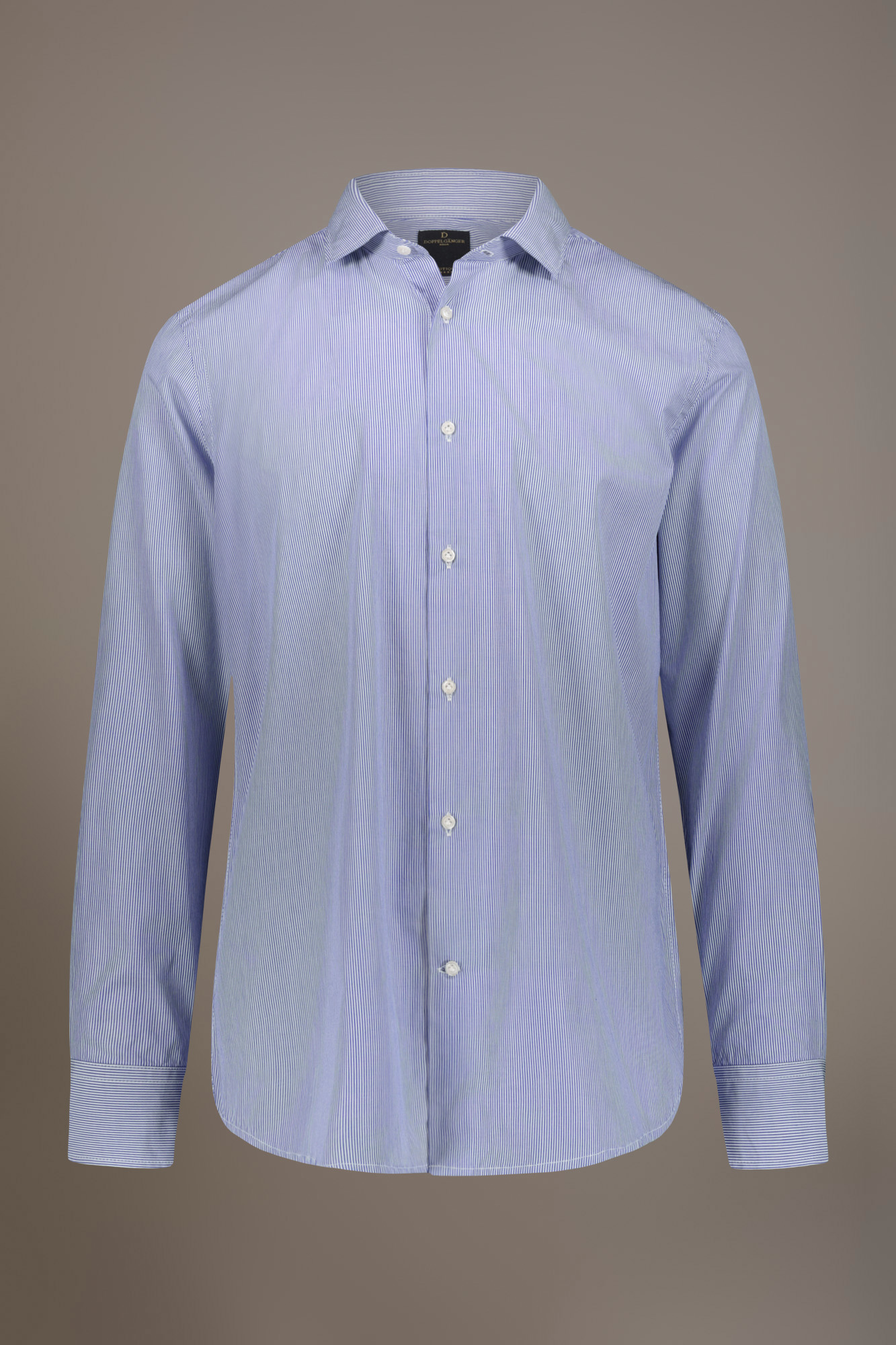 Camicia classica collo francese comfort fit tessuto tinto filo rigato image number null