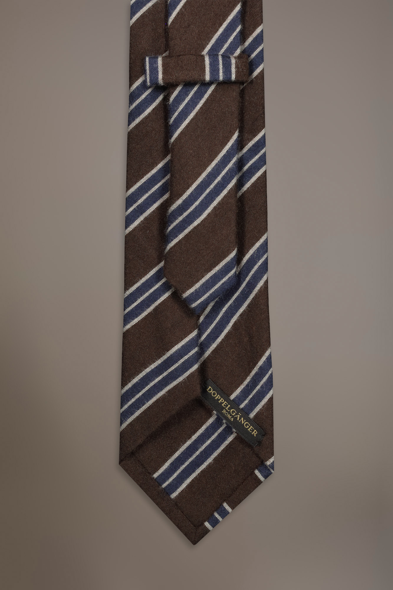 Cravatta misto lana effetto spazzolato regimental image number null