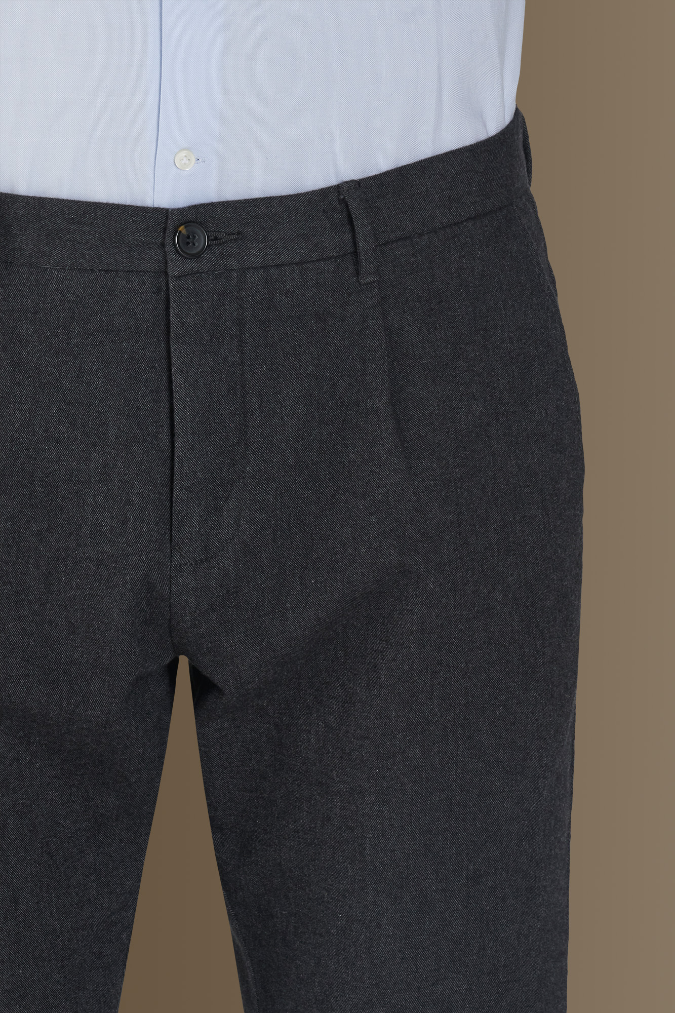 Pantalone chino twill melange image number null