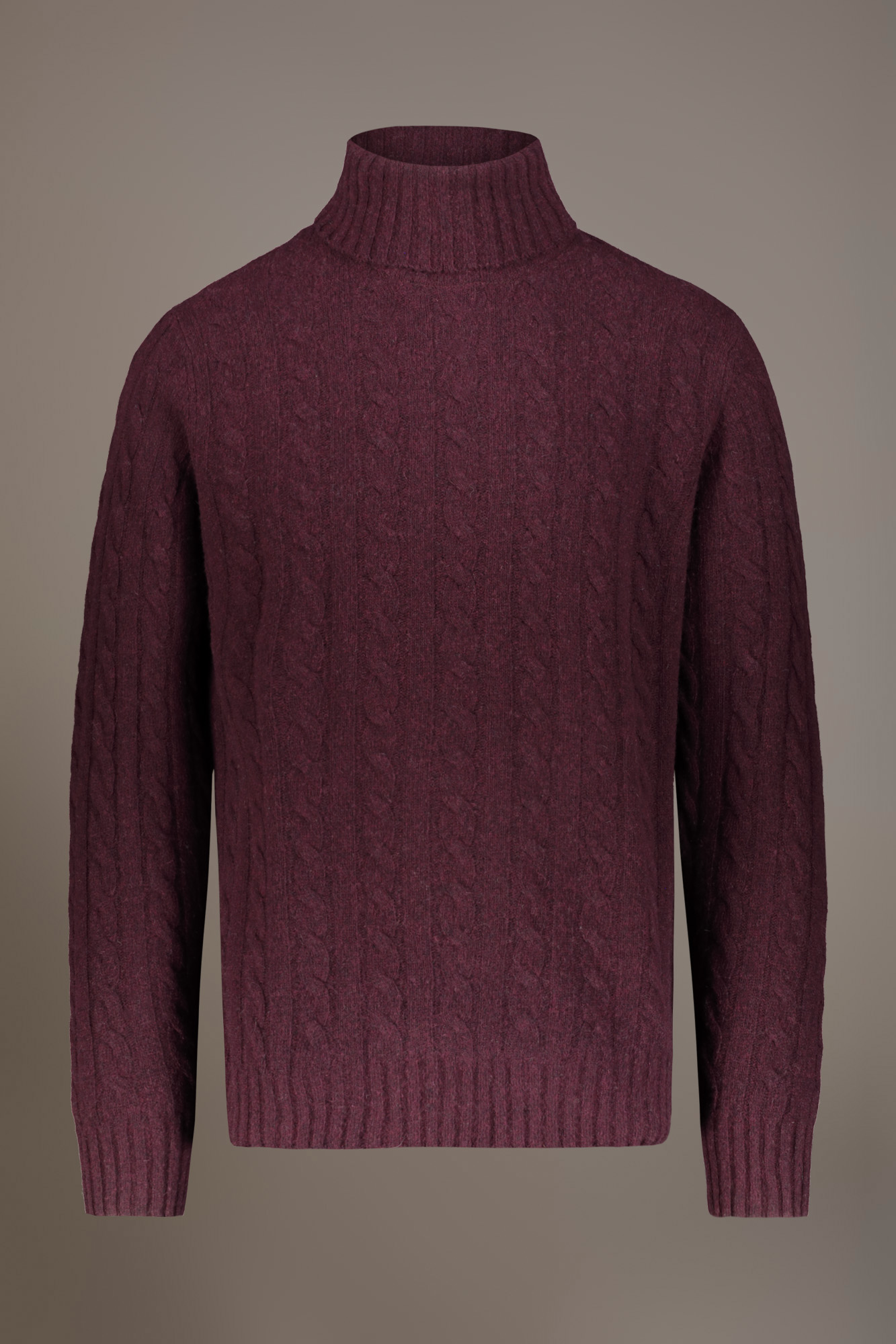 Maglia collo alto in misto lana lambswool image number null