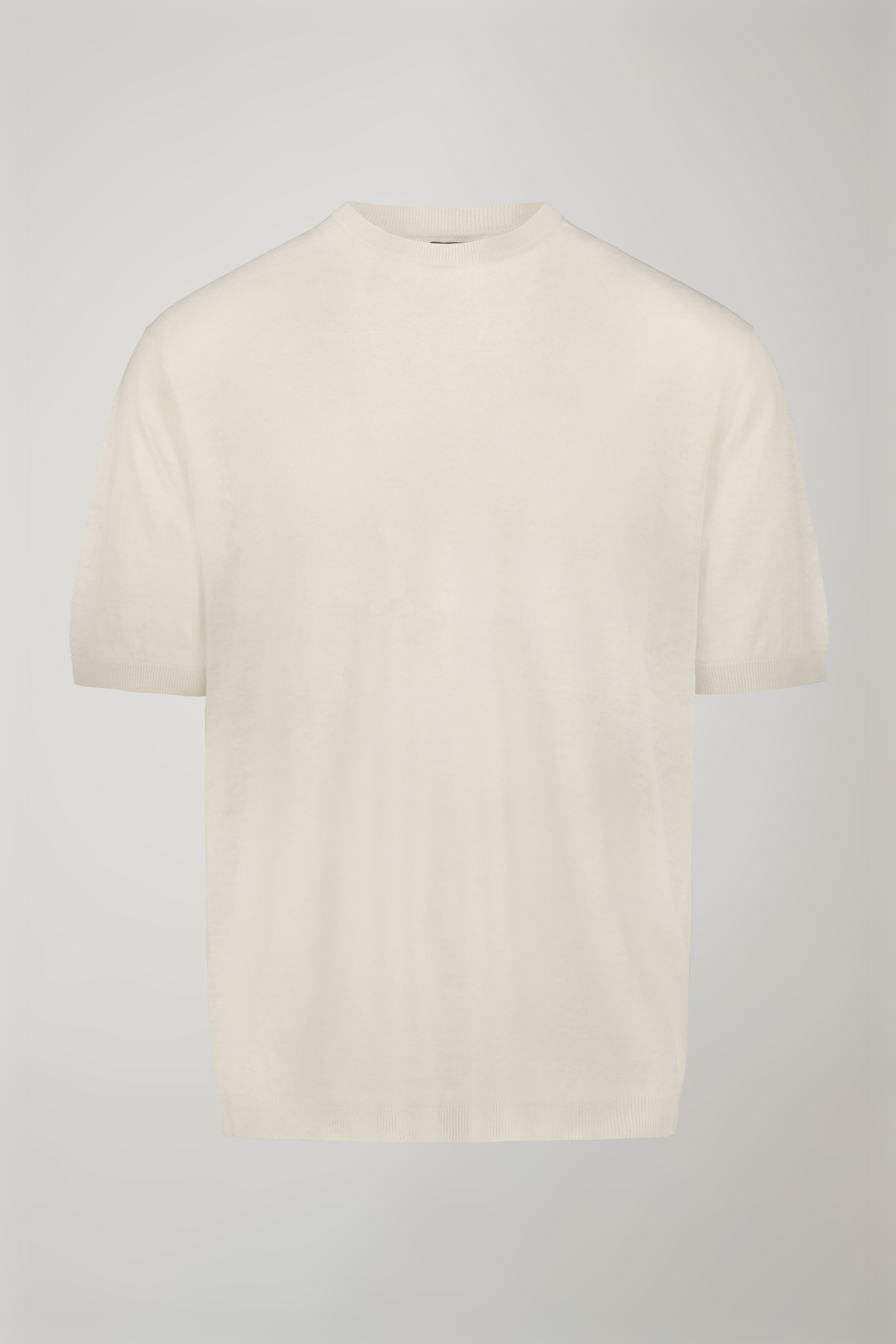 Herren-T-Shirt aus 100 % Leinenstrick mit kurzen Ärmeln in normaler Passform image number null