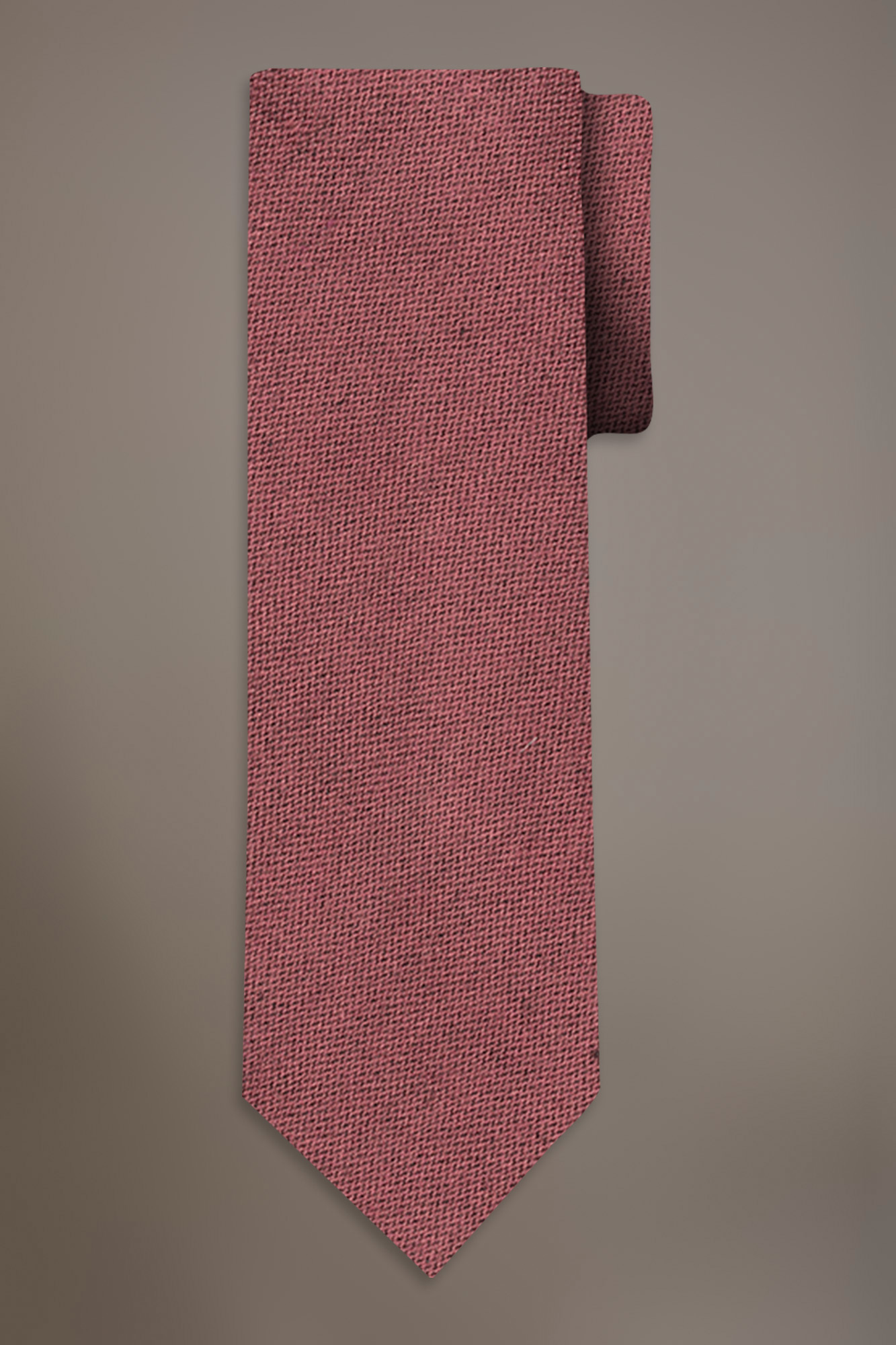 Cravatta misto lana effetto spazzolato