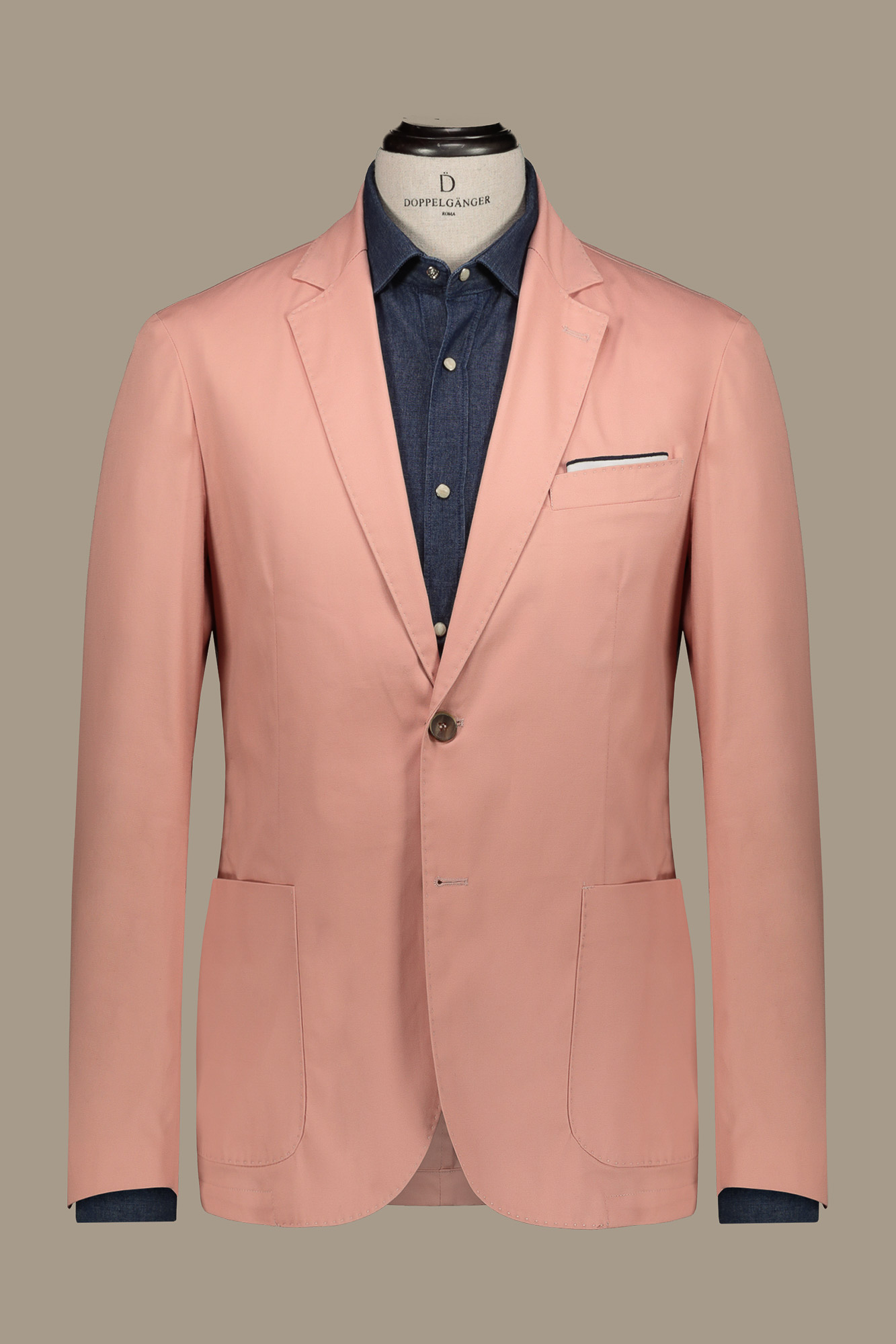 Giacca monopetto in cotone made in italy image number null