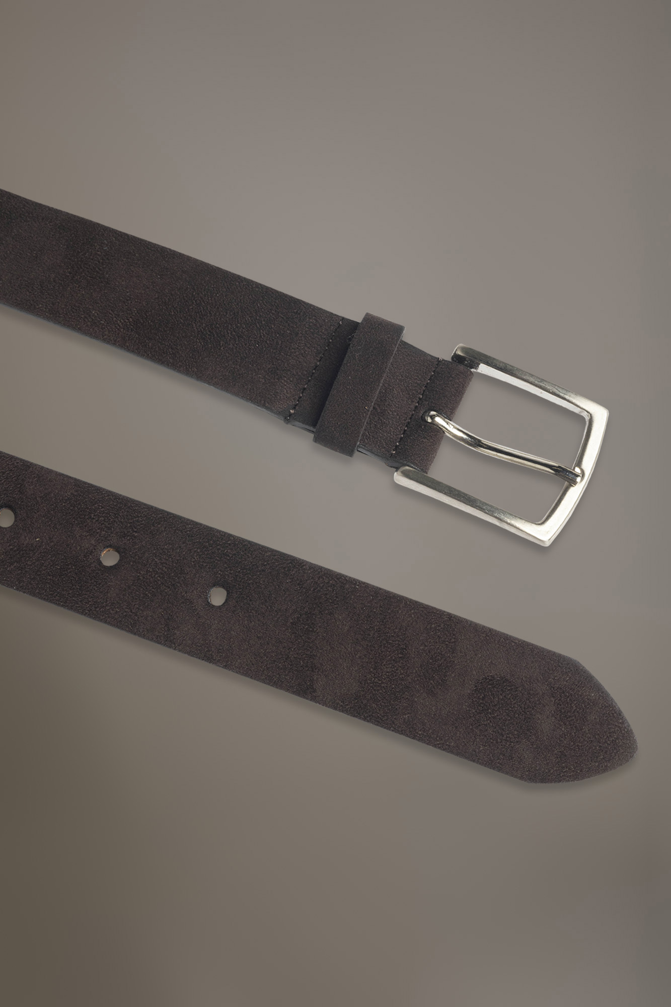 Cintura rivestita in pelle scamosciata made in Italy image number null