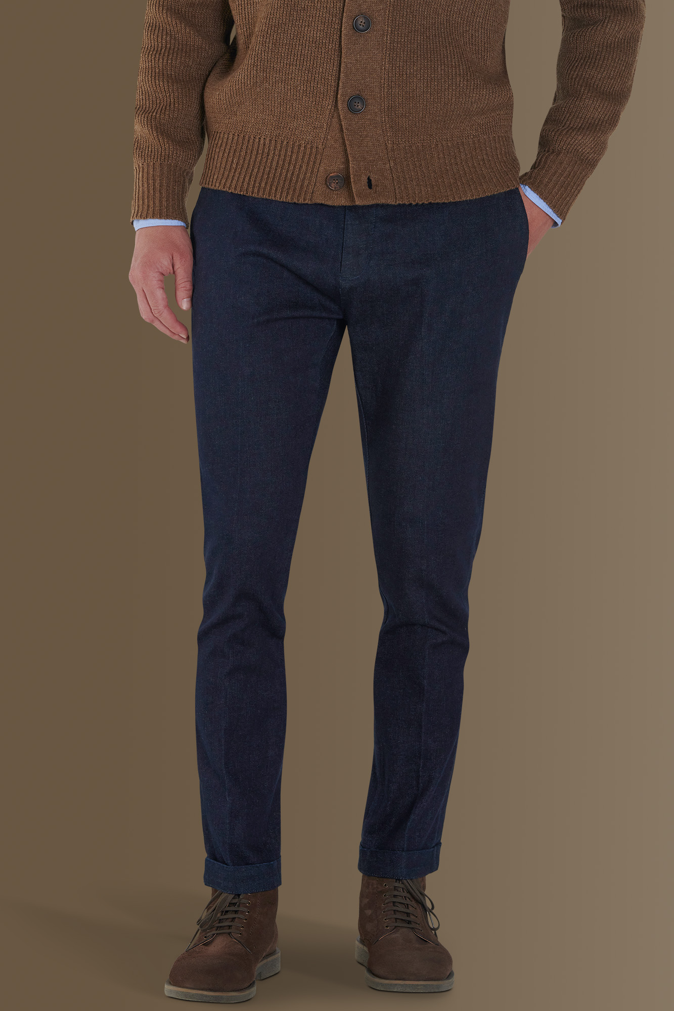 Pantalone chino in denim | Doppelganger | Pantaloni Uomo Online