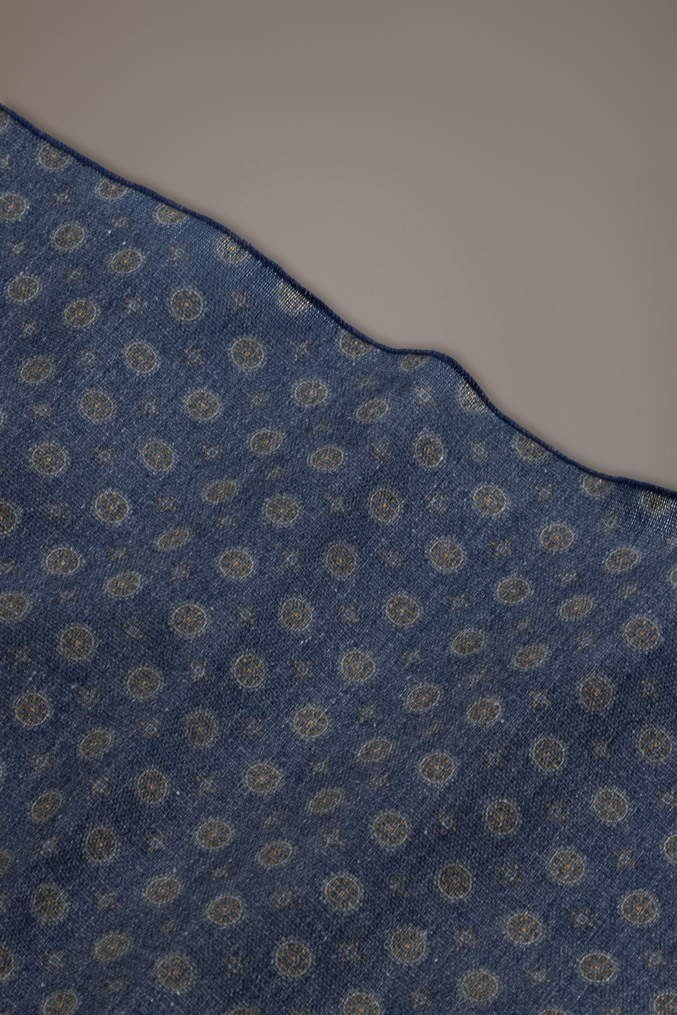 Pochette misto lino uomo Blue disegno fantasia image number null