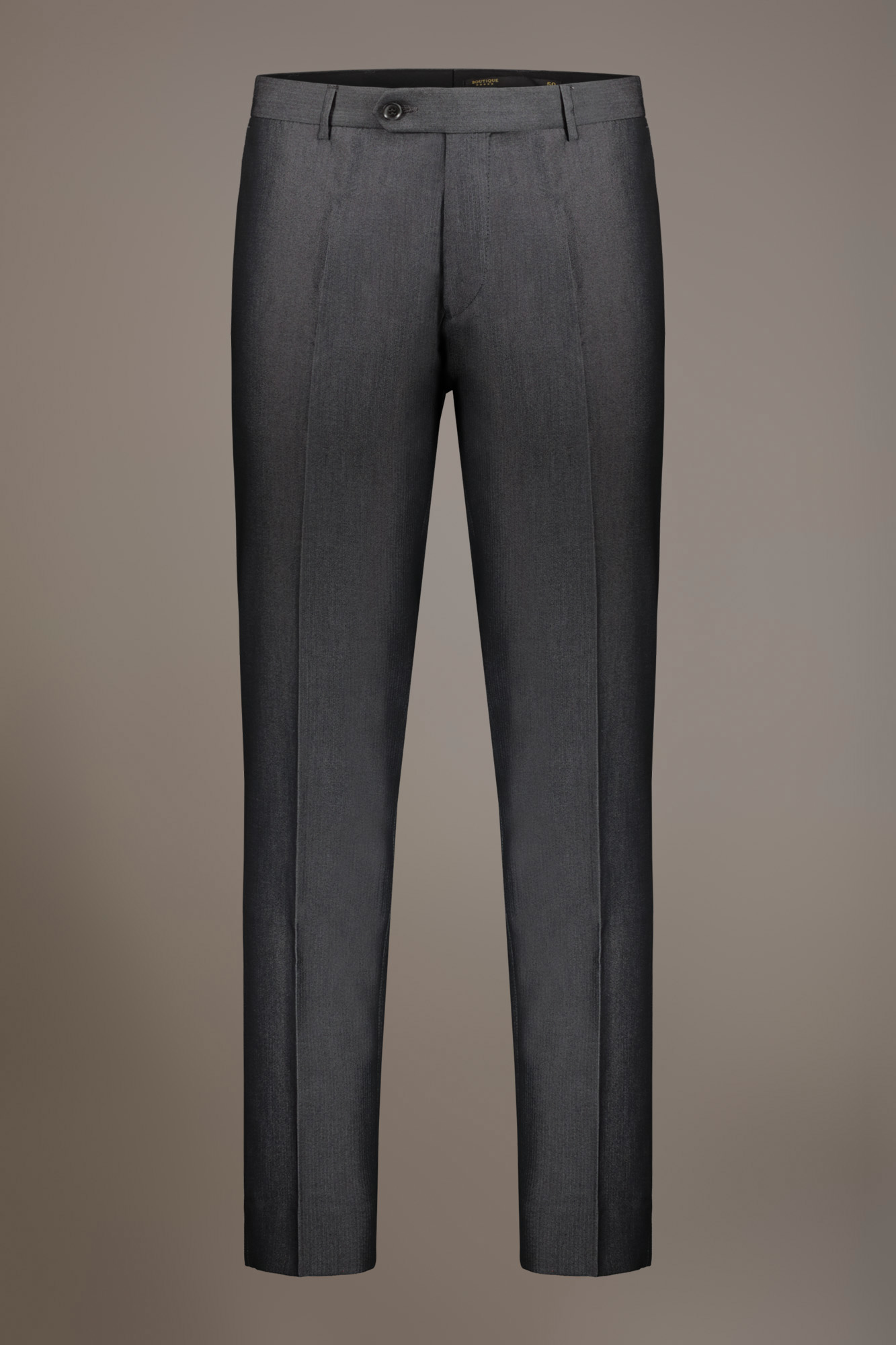 Abito monopetto con pantalone senza pinces tessuto dal disegno spinato image number null