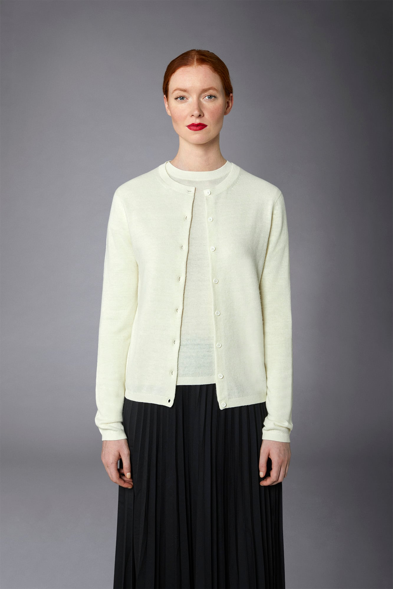 Cardigan in lana e cachemire con finiture Web
