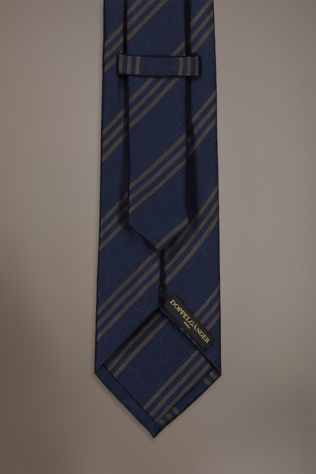 Cravatta uomo regimental blu e rossa in seta | BRUCLE