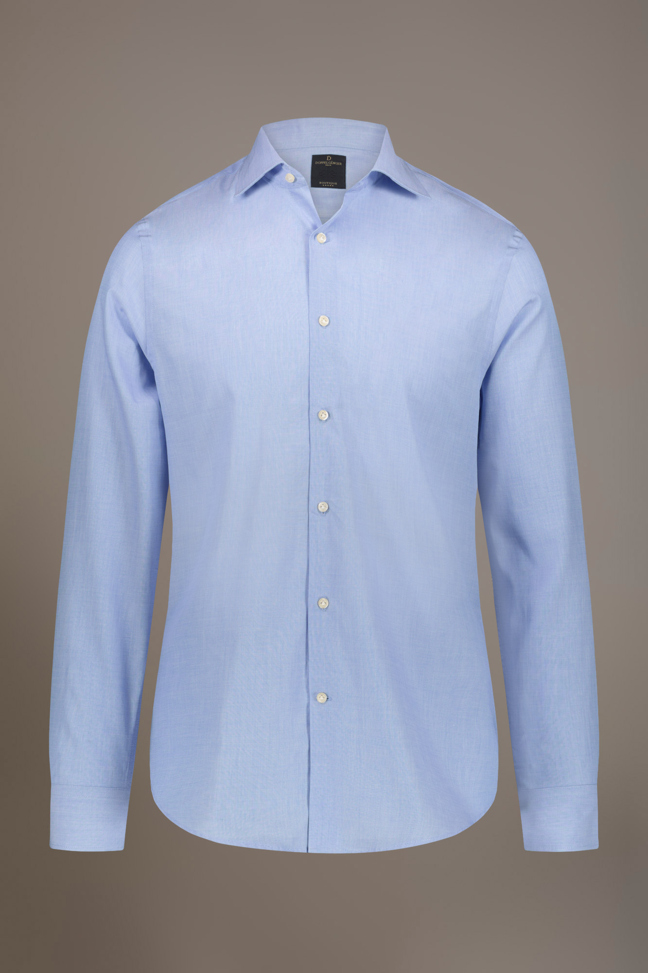 Classic shirt with french collar classic fit fil-a-fil fabric image number null