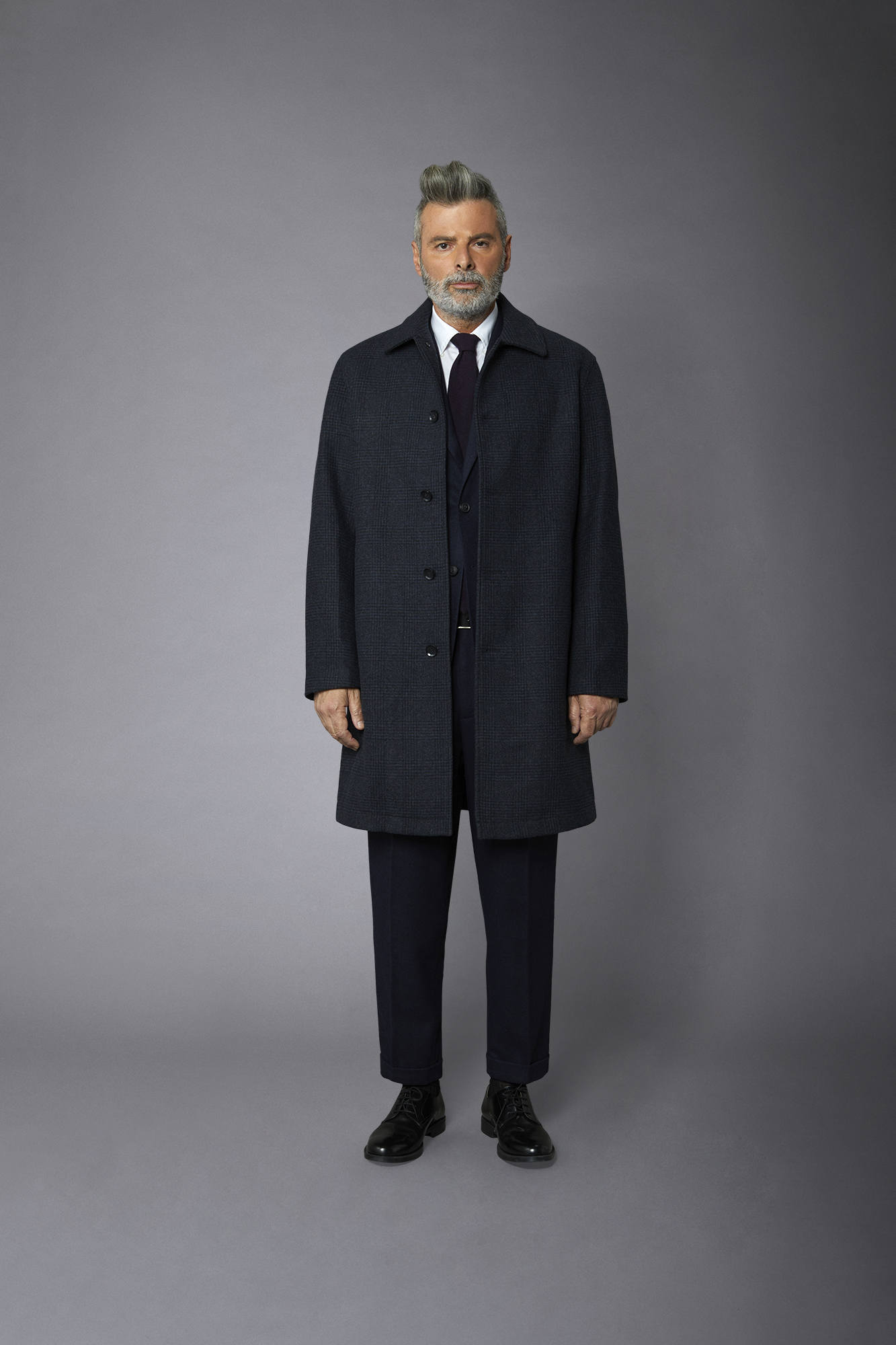 DOINLINE Cappotto Uomo Invernale In Misto Lana - Trench Elegante Medio Lungo