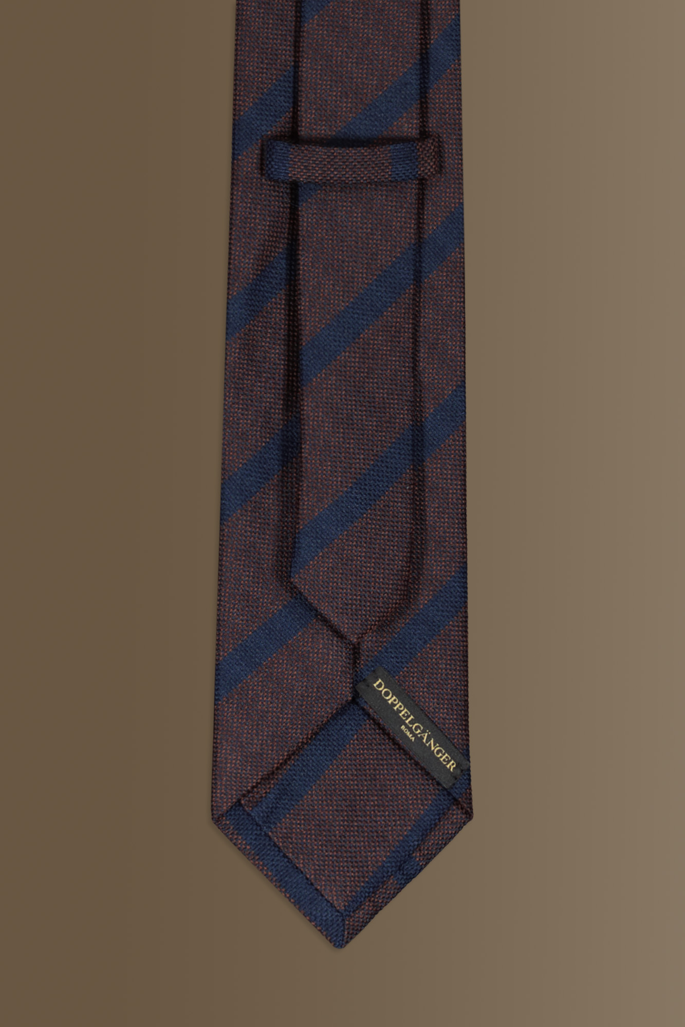 Cravatta bicolore regimental in misto bamboo image number null