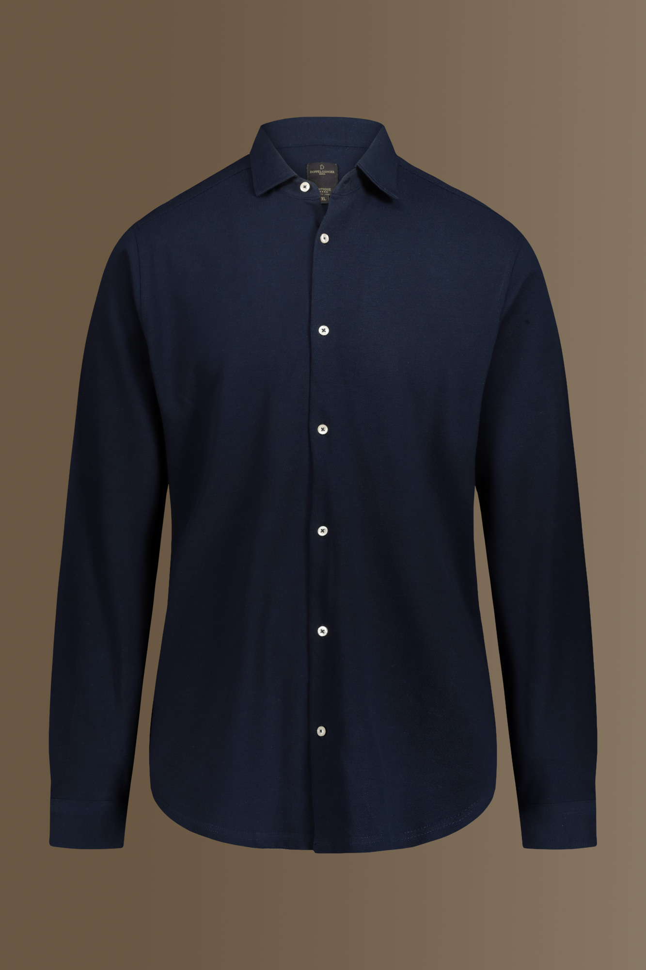 Polo camicia manica lunga 100% cotone piquet tinta unita | Doppelganger |  T-shirt e Polo Uomo Online