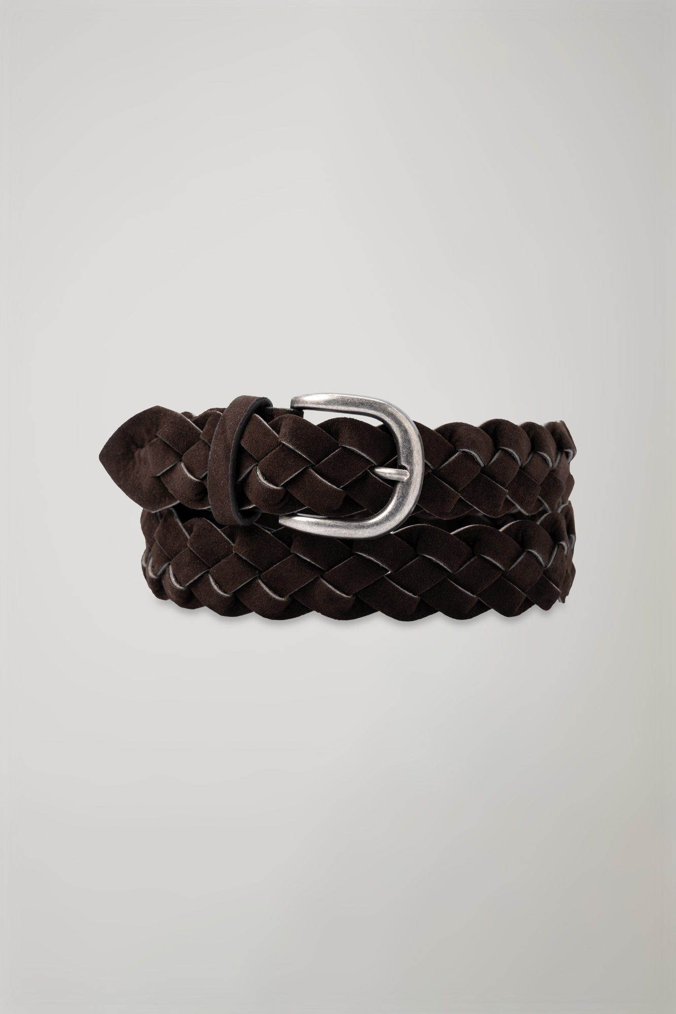 Men's braided suede belt image number null